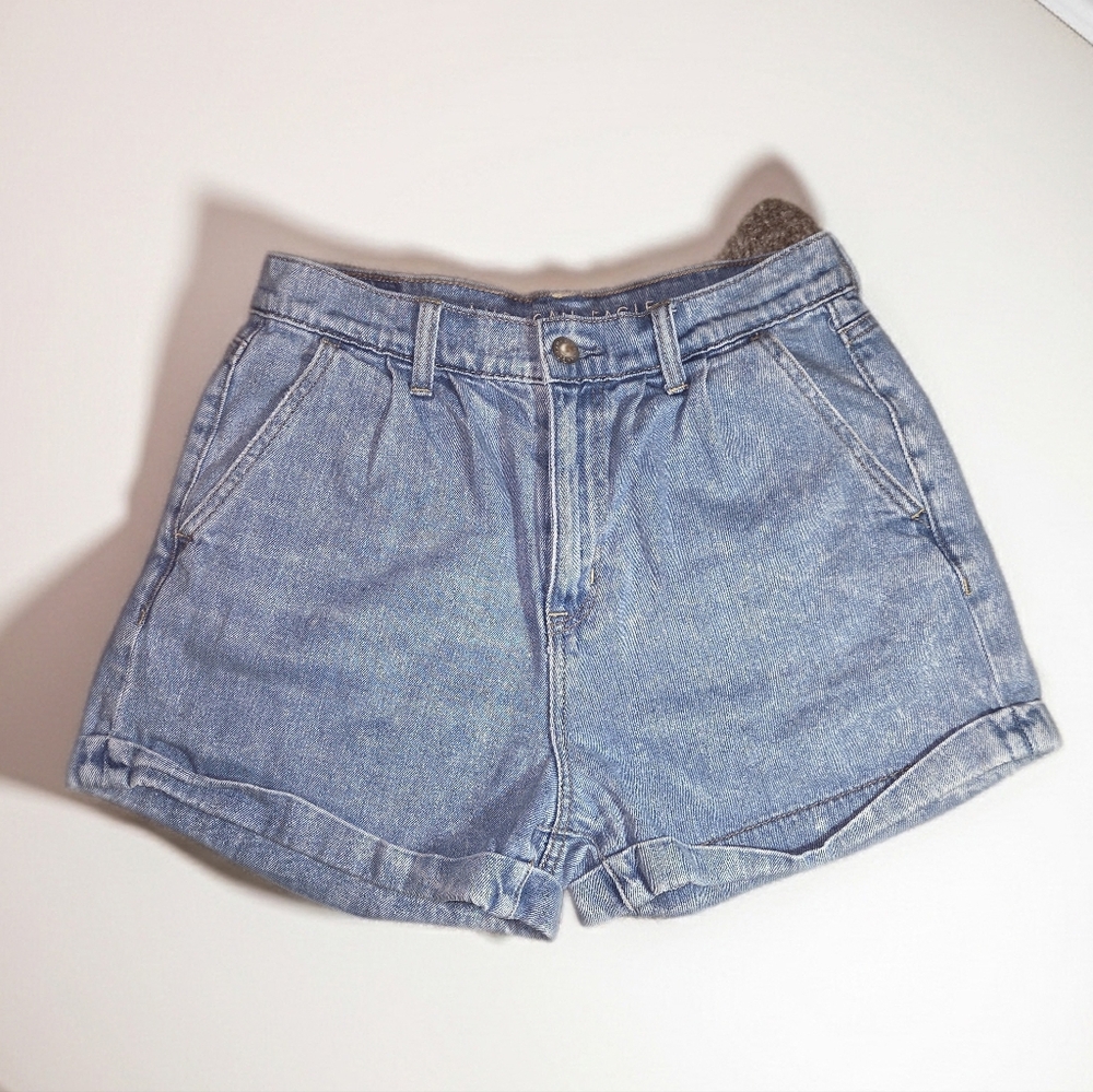 American Eagle Outfitters Light Blue Mom Denim Shorts